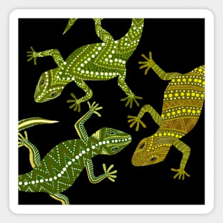 Gathering of Green Geckos Magnet